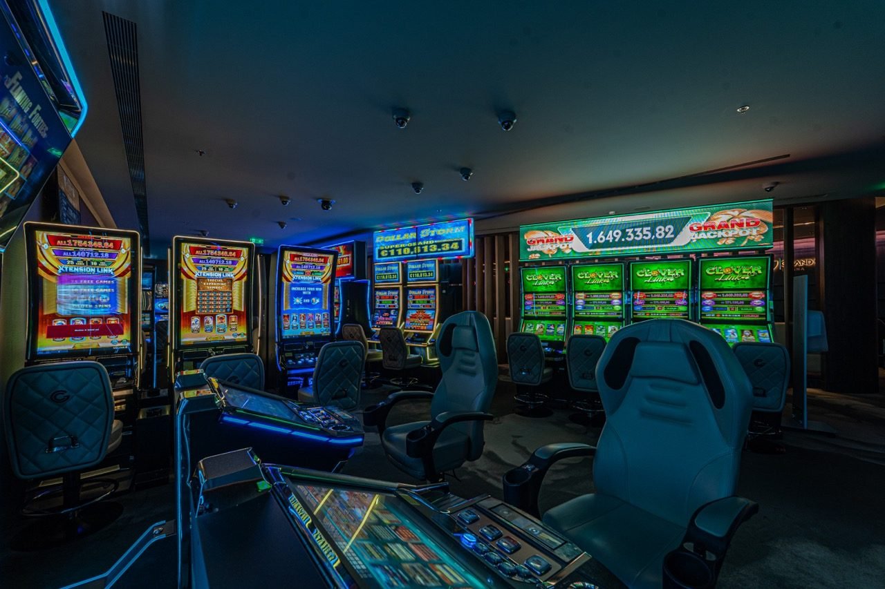 The casino floor at Grand Casino Tirana